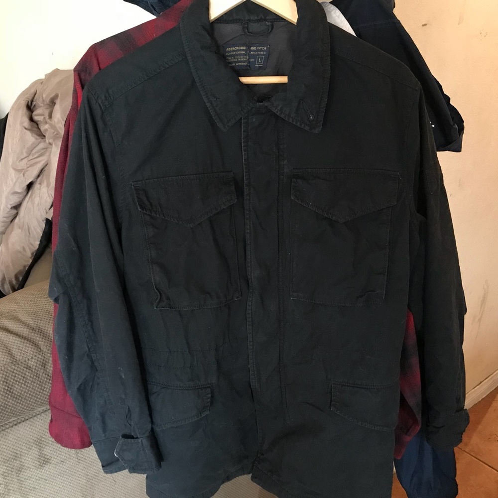Abercrombie & Fitch military field  jacket black